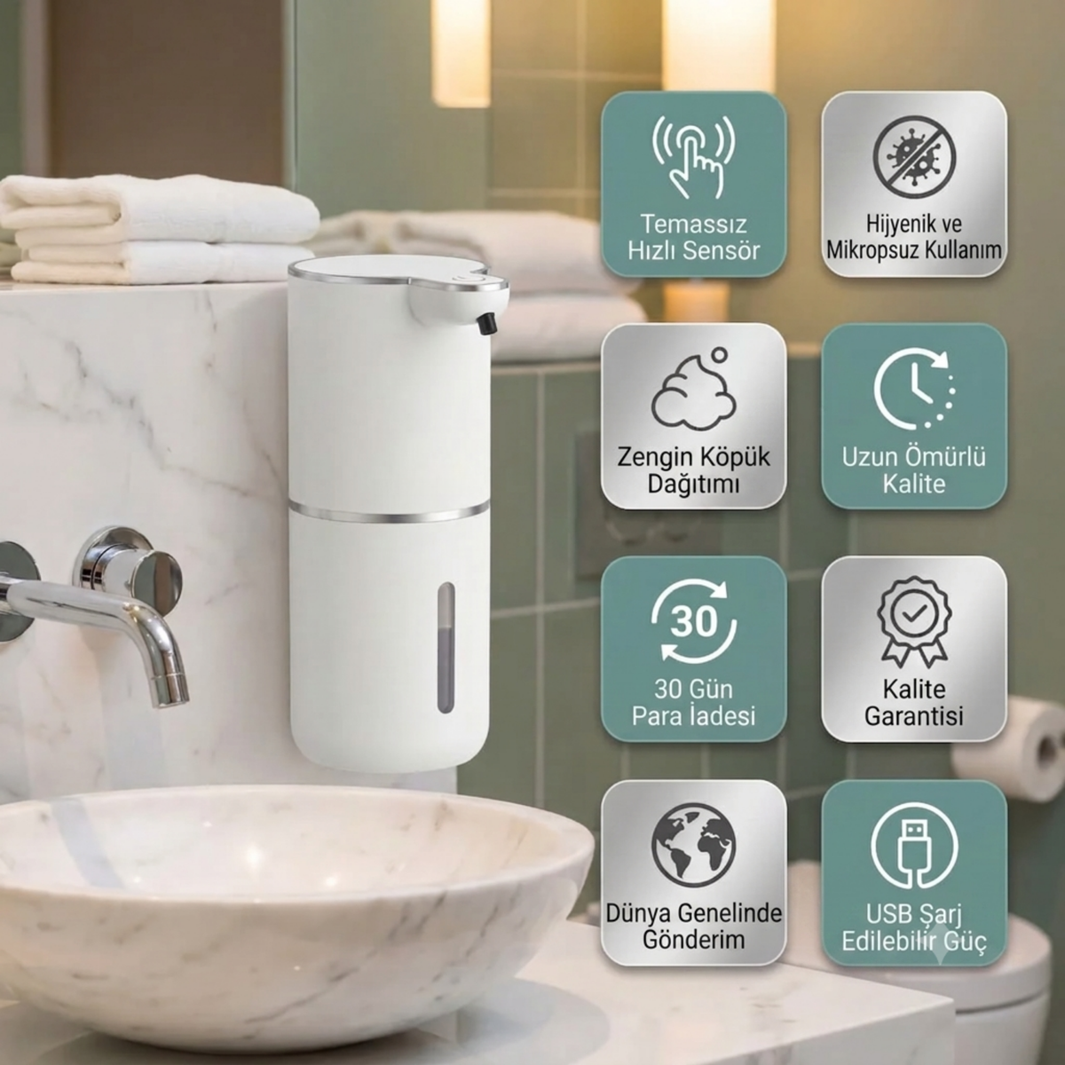 Soappify - Premium  Sensörlü Sabunluk